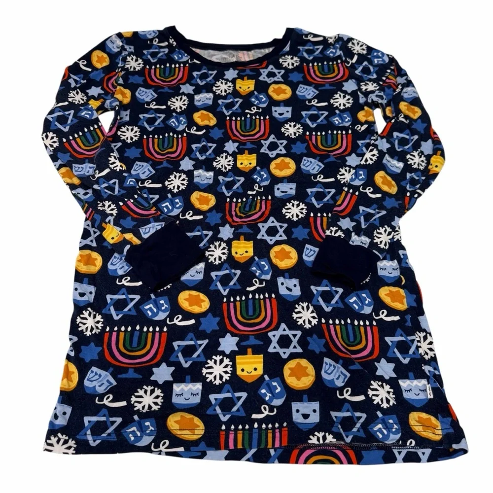 Little Sleepies Kids‎ Pajama Top Long Sleeve Hanukkah Print Size 16